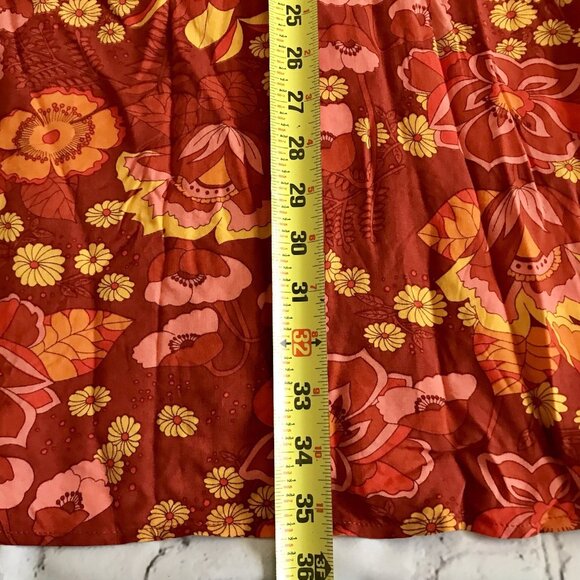 CIDER Blossom Floral MINI Dress Size 3X Bell Sleeves Retro Hippie Bohemian - Picture 10 of 10